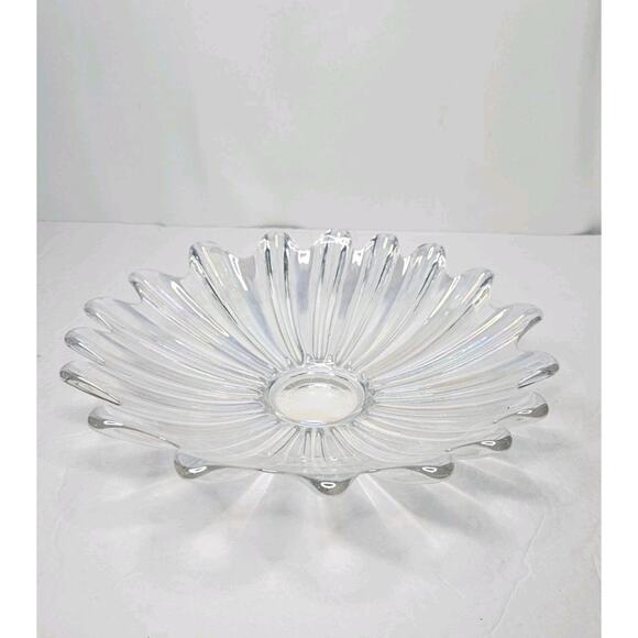 Vintage Federal Iridescent Celestial Sunburst Center Art Glass Bowl 11 3/8" - Picture 4 of 8